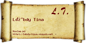 Lábdy Tina névjegykártya